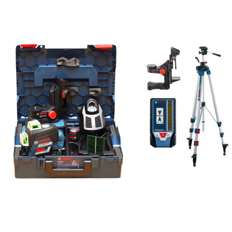 Laser krzyżowy Bosch GLL 3-80 CG +LR7+BM1 +BT250+L-Boxx